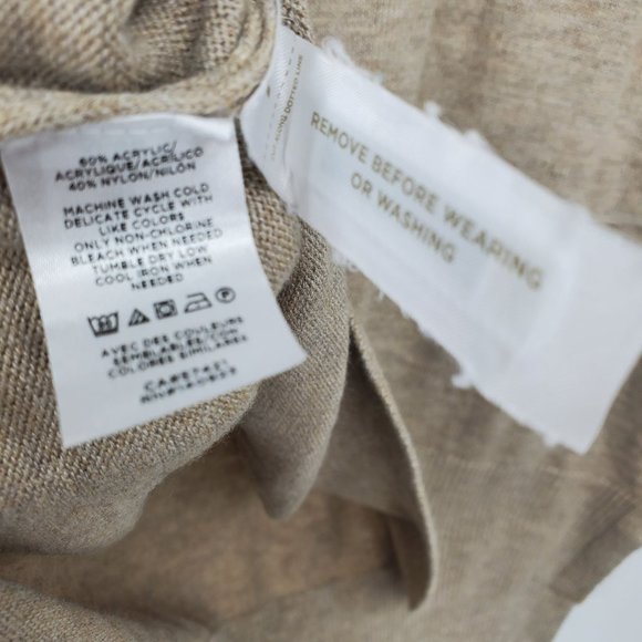 Loft Ann Taylor Cowl Neck Women's Tan Pullover Sweater Size Medium - Picture 4 of 11